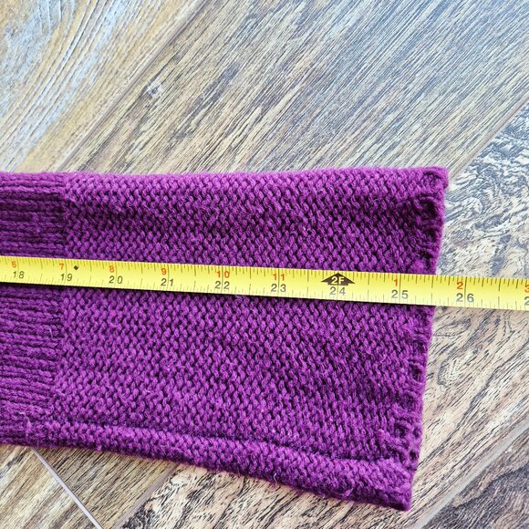 Sparrow Wool Blend Tie-Waist Shawl Neck Cardigan Pocket Purple - Picture 9 of 11